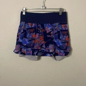 Title Nine Womens Blue Pattern Skort Outdoor Athletic inseam 4” Size Extra Small